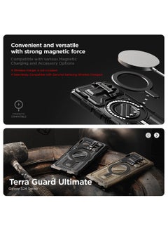 VRS Design Terra Guard Ultimate Samsung Galaxy S24 Case Cover MagSafe with Camera Lens Protector Kickstand - Black  - Image 5