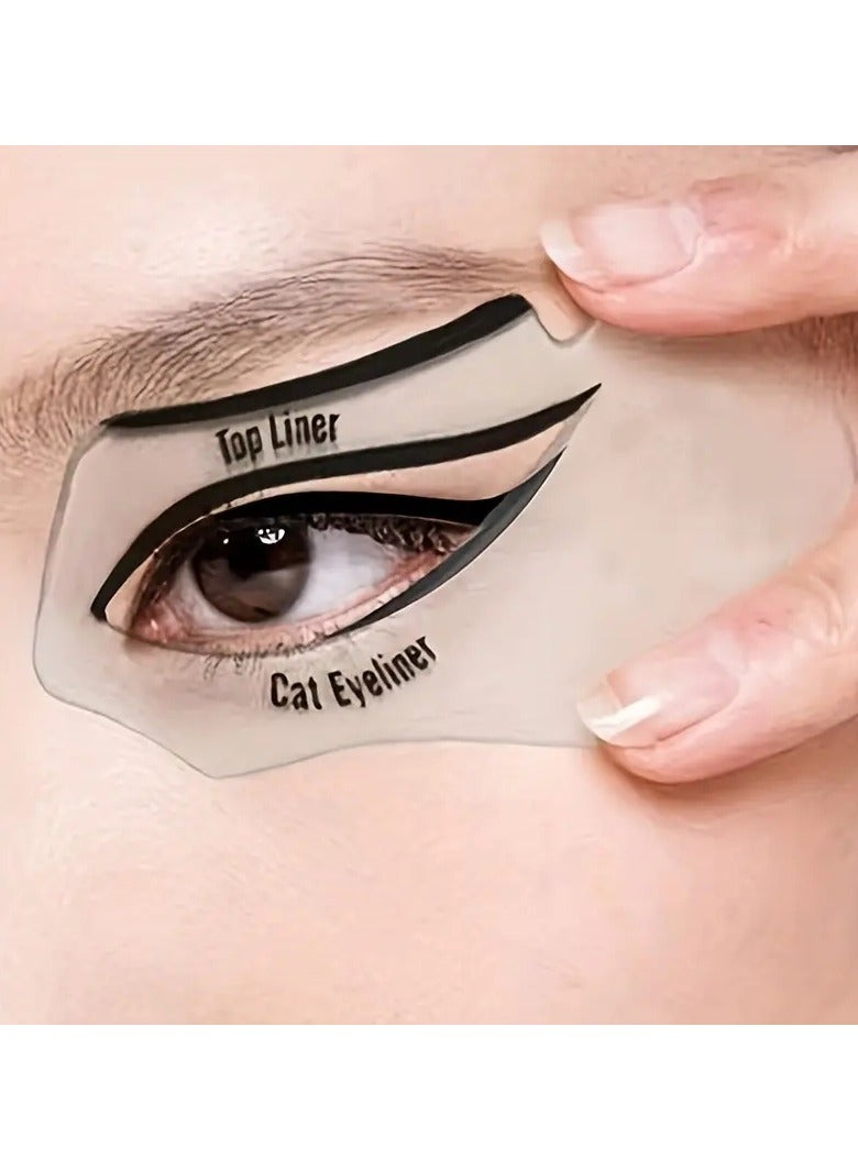 ORiTi 2 PCS Cat Eye Line Eyelash Baffle Aid Tool Grooming Thrush Card Eyebrow Card One Line Set Eyebrow Set - Image 1