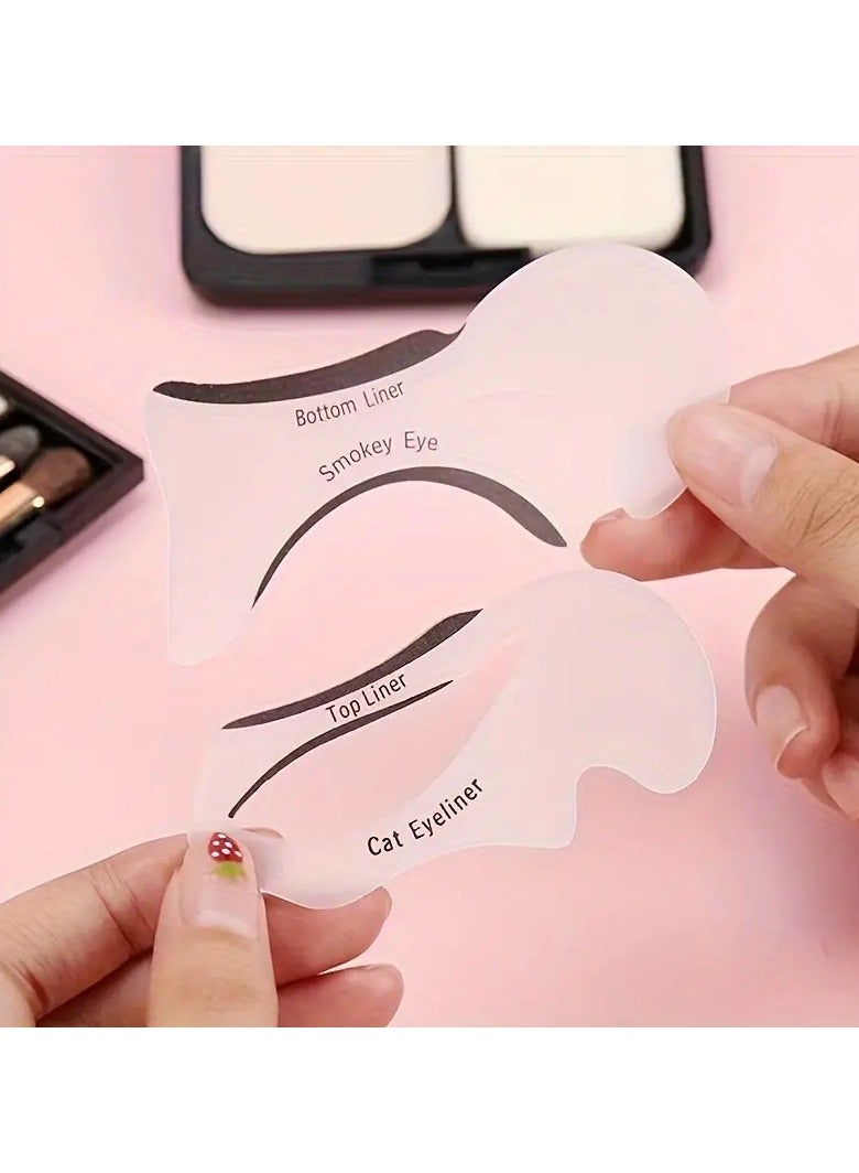 ORiTi 2 PCS Cat Eye Line Eyelash Baffle Aid Tool Grooming Thrush Card Eyebrow Card One Line Set Eyebrow Set - Image 3
