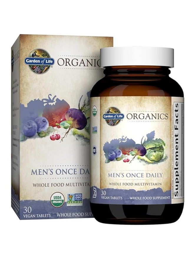 Garden of Life Organics Multivitamin for Men 30 Count Once Daily
