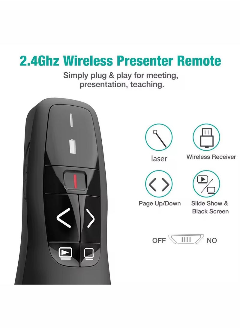 Generic - Wireless Presenter, Clicker for Laptop Presentations Remote, USB Wireless Presenter Remote, Power Point Remote Clicker for Computer/ Mac/ PPT/ Google Slide Advancer - Image 1