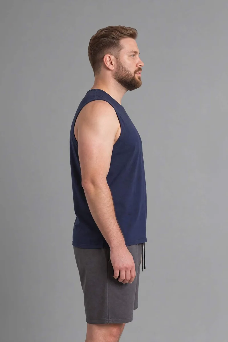 Defacto  Boxy Fit Crew Neck Sleeveless Tank Top for Men | Best Price UAE