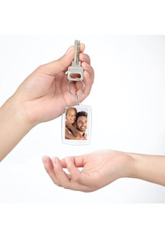 KASTWAVE 150 Pieces Photo Insert Keychain Clear Acrylic Picture Keychains Picture Frame Key Chain 2.2 x 1.6 Inch Rectangle Blank Photo Keychains for Holiday Photo Diaplay Supplies  - Image 4