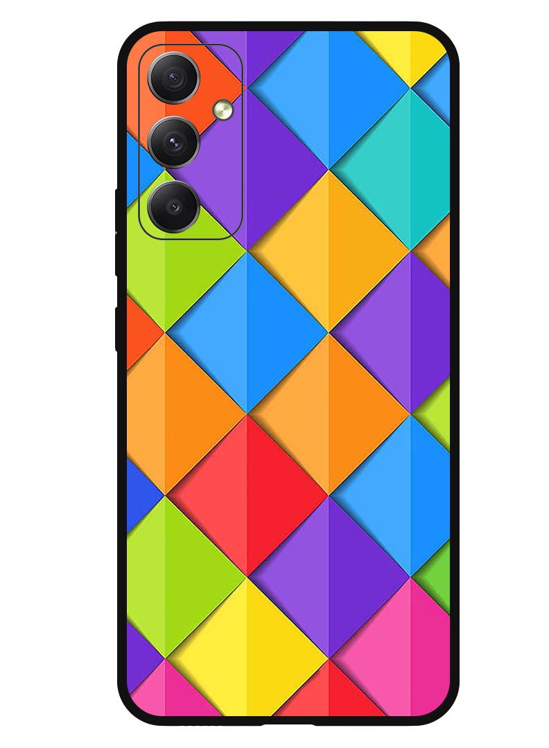 Theodor Protective Case Anti Scratch Shock Proof Bumper Cover For Samsung Galaxy A24 4G Squares - Image 1