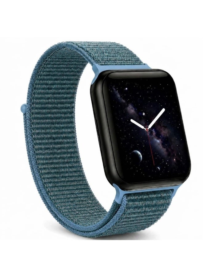 CATANES Breathable Nylon Sport Loop Band Compatible with Apple Watch 44mm 45mm 46mm 49mm for Women Men, iWatch Wrist Straps for Ultra 3 2, Se, Series 11 10 9 8 7 - slate blue - Image 1
