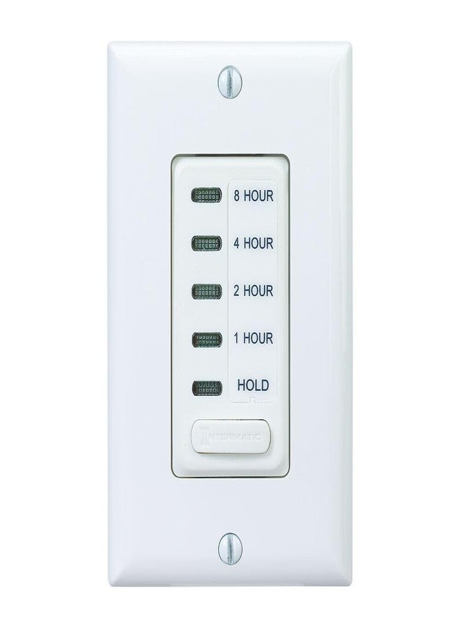 Intermatic Electronic Countdown Timer for Whole House Fans - EI220W-1-1/2/4/8 Hour with Hold Mode, SPST, 120 VAC, 60 Hz, 15 Amp, White - Image 1