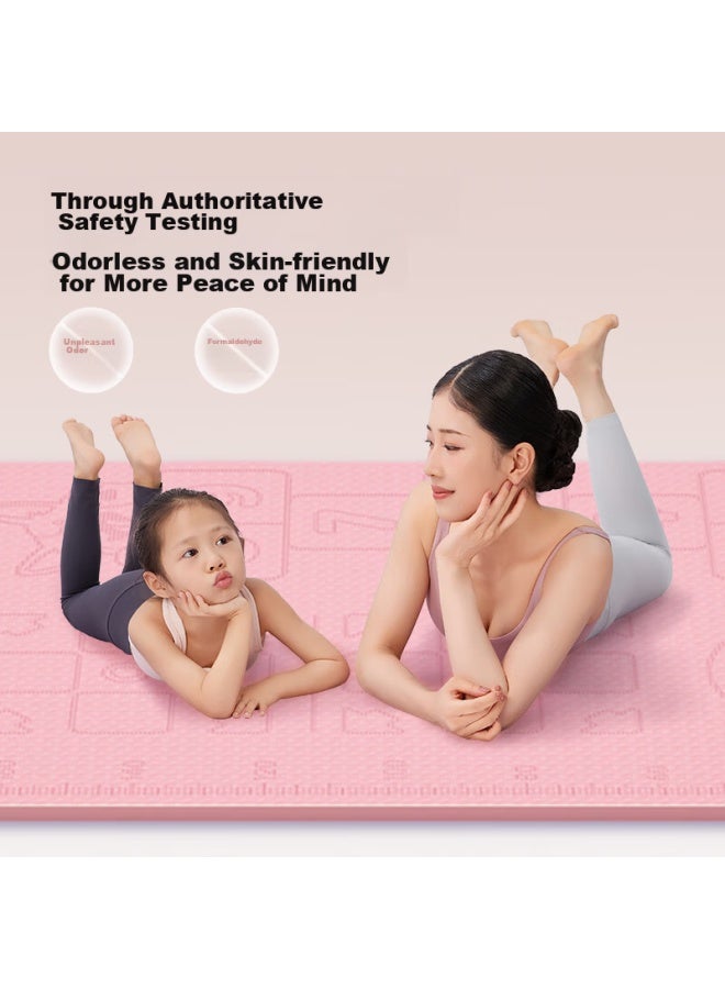 JD.com Jd Jingzao Double-sided Parent-child Yoga Mat, Large Size, Double-person Yoga Mat, Enlarged, Widened, Thickened, Fitness Mat, Parent-child Mat, Green - Image 4