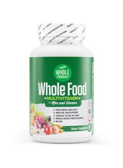 Whole Nature Whole Food Multivitamin For Men And Women Complete Daily Superfood Vitamins Plus Minerals Digestive Enzymes Probiotics And Omegas. Plant Based Multi Vitamin Non Gmo (1)  - Image 1