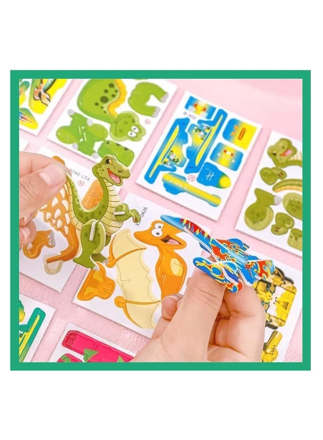 4 Set Educational 3D Cartoon Puzzle, 3D Cartoon Puzzles, Animals, dinosaurs, airplanes, insects 3D puzzles, Good Gifts for Boys  Girls - Image 5