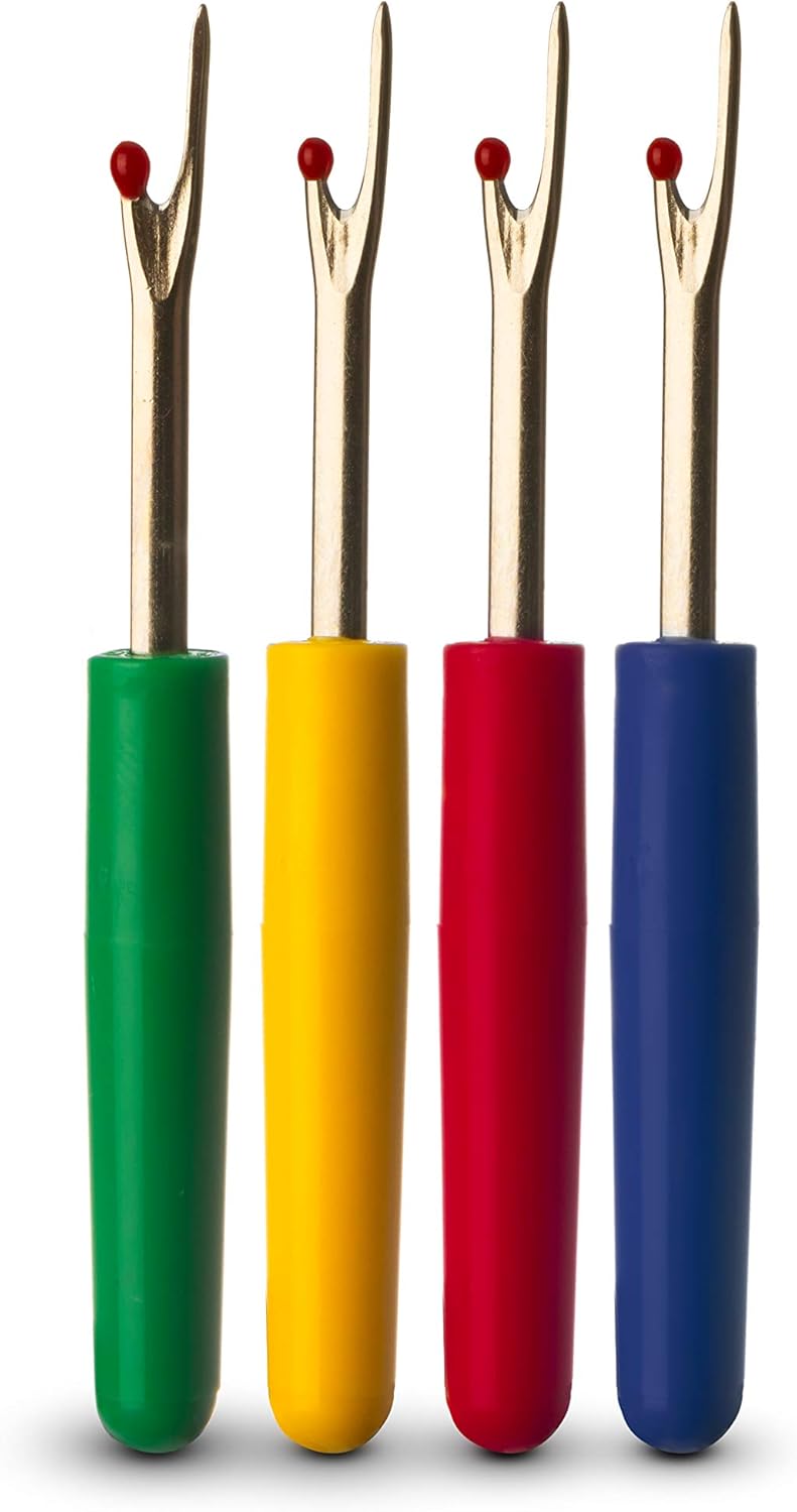 realm 4 Pieces Seam Rippers Sewing Stitch Thread Unpicker for Quick Unpick - Image 1