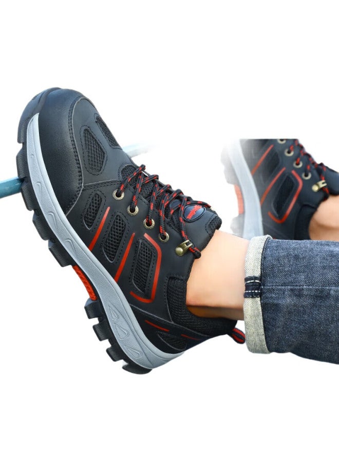 Jingtu Safety Shoes For Men, Wear-Resistant, Steel Toe Cap, Puncture-Resistant, Lightweight, Construction Site Work Functional Shoes 857Bk Size 40 - Image 3