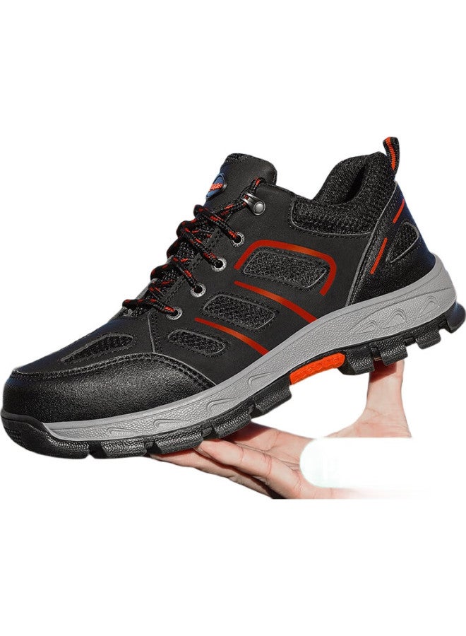 Jingtu Safety Shoes For Men, Wear-Resistant, Steel Toe Cap, Puncture-Resistant, Lightweight, Construction Site Work Functional Shoes 857Bk Size 40 - Image 1