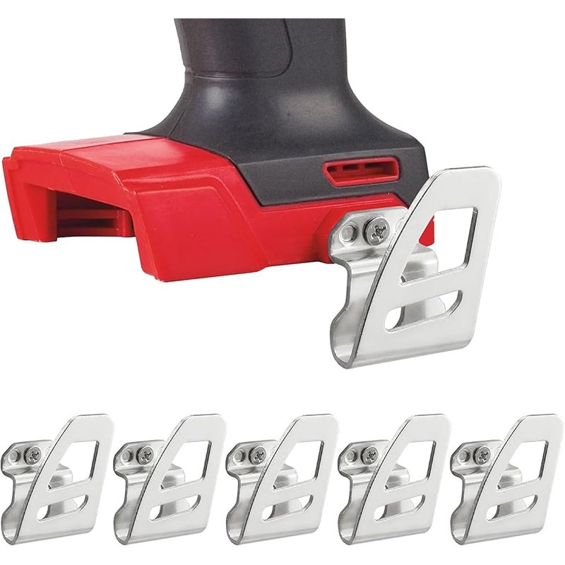 6 Pack 42-70-2653 Replacement Belt Clip Hook for Mil-waukee, Stainless Steel M18 Belt Clip with Screws, Impact Driver Hammer Drill Replace for 2604-20, 2604-22, 2604-22CT, 2797-22 - Image 1