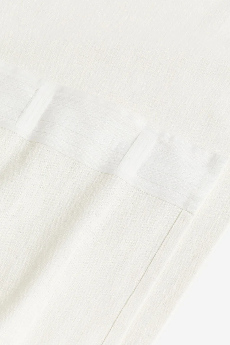 اتش اند ام ستائر من مزيج الكتان - عبوة من قطعتين