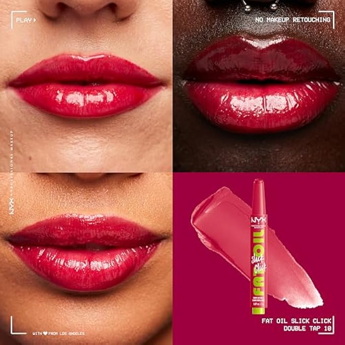 NYX PROFESSIONAL MAKEUP FAT OIL SLICK CLICK SHINY LIP BALM - DOUBLE TAP - Image 2