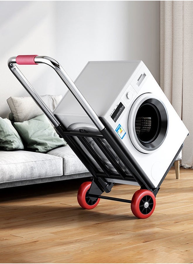 APEX Folding Hand Truck , Moving Hand Truck with Wear-resistant Silent Wheel, Heavy Folding Hand Truck, Truck Cart with Retractable Handle and Toughened Steel Pipe, for Factory Warehouse, Moving Storage and More  - Image 5