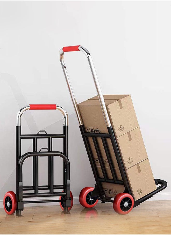 APEX Folding Hand Truck , Moving Hand Truck with Wear-resistant Silent Wheel, Heavy Folding Hand Truck, Truck Cart with Retractable Handle and Toughened Steel Pipe, for Factory Warehouse, Moving Storage and More  - Image 3