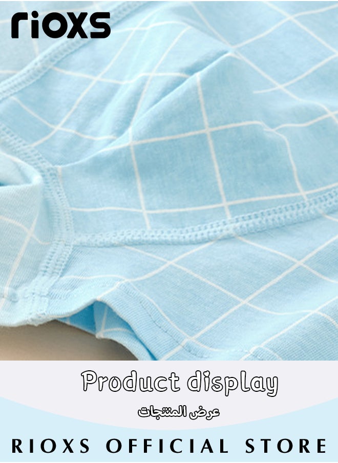 RIOXS - Teen Boys 3 Pack Cotton Brief Underwear Set Printed Briefs Breathable Boxer Underwear For Kids 3-12 Years Comfortable Boys Underpants - Image 1