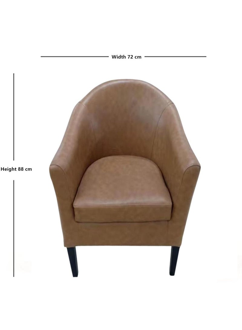 AAF FURNITURE Madely Crafted Single Seater Sofa Chair Brown  - Image 3