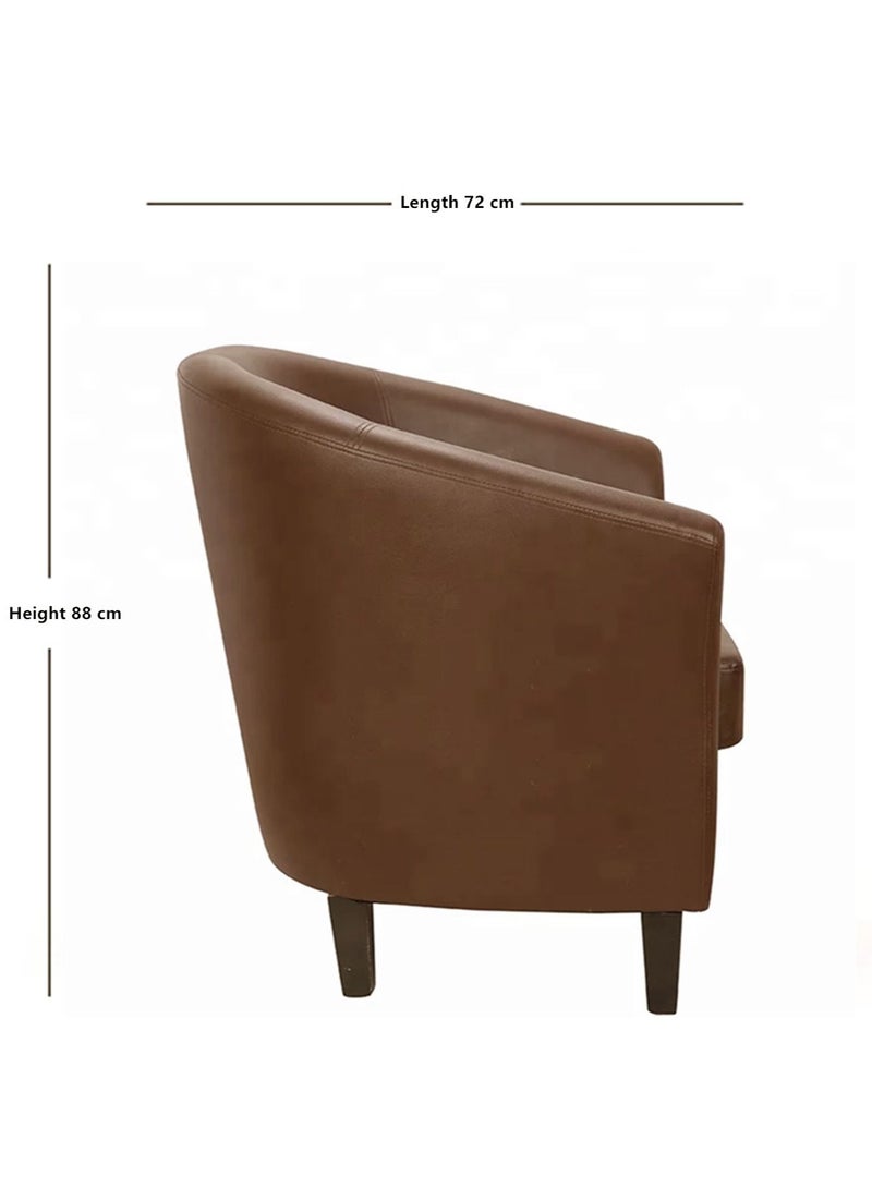 AAF FURNITURE Madely Crafted Single Seater Sofa Chair Brown  - Image 2