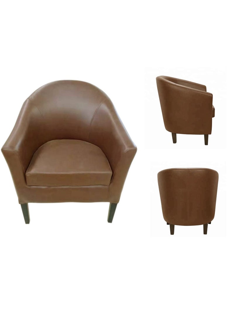 AAF FURNITURE Madely Crafted Single Seater Sofa Chair Brown  - Image 4