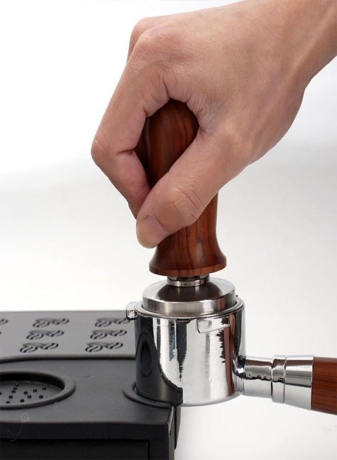 Irishom 58mm Espresso Tamper and Stirrer Set, Coffee Calibrated Tamper, Wooden Handle Press for 58mm Portafilter - Image 5