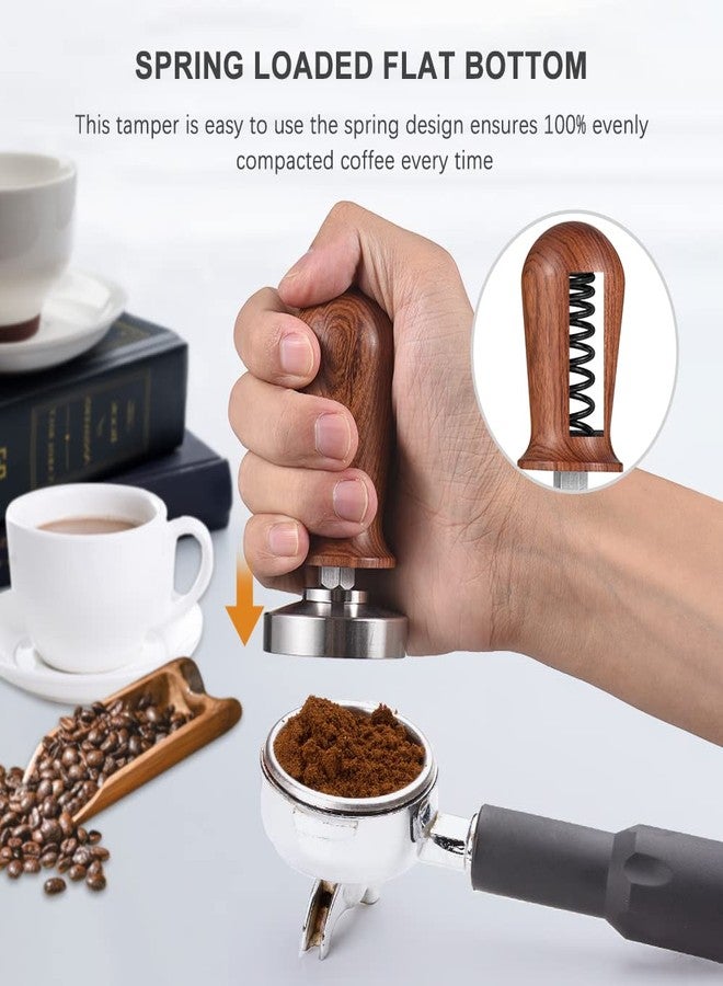 Irishom 58mm Espresso Tamper and Stirrer Set, Coffee Calibrated Tamper, Wooden Handle Press for 58mm Portafilter - Image 2