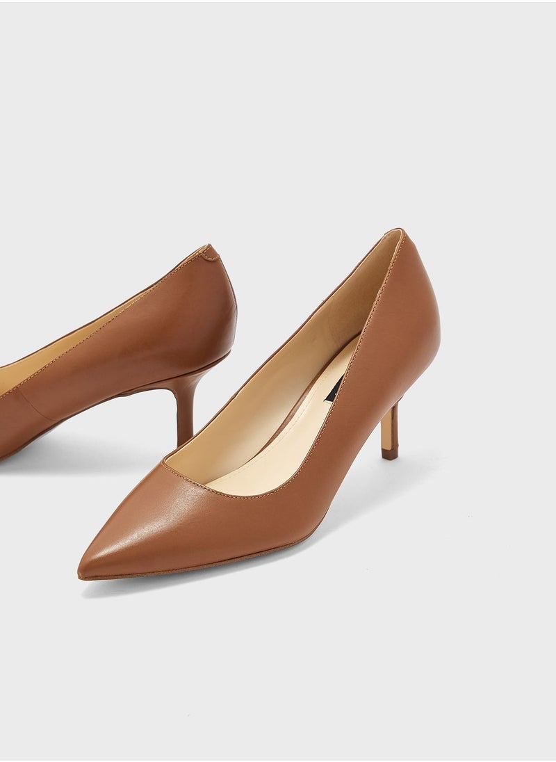 NINE WEST - Pointed Toe Low Heel Pumps - Image 1