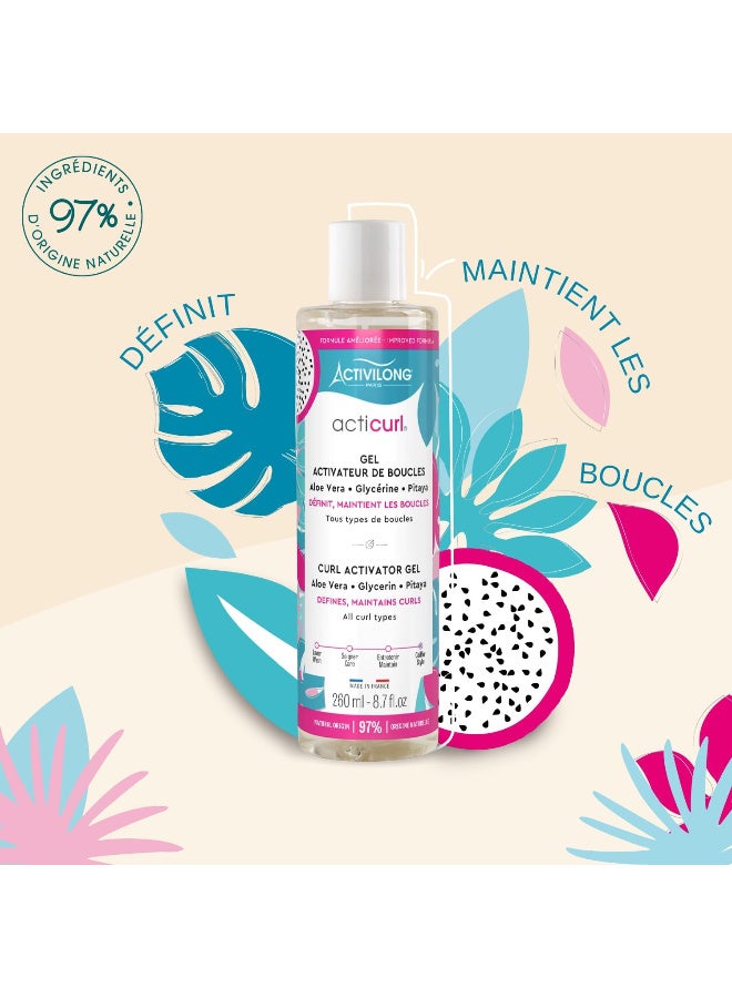 أكتيفيلونج جل اكتيكيرل كيرل اكتيفيتور من اكتيف لونج - لجميع أنواع التجعيدات - يحدد ويحافظ على - مكونات طبيعية 97% - صنع في فرنسا - 260 مل - Image 4