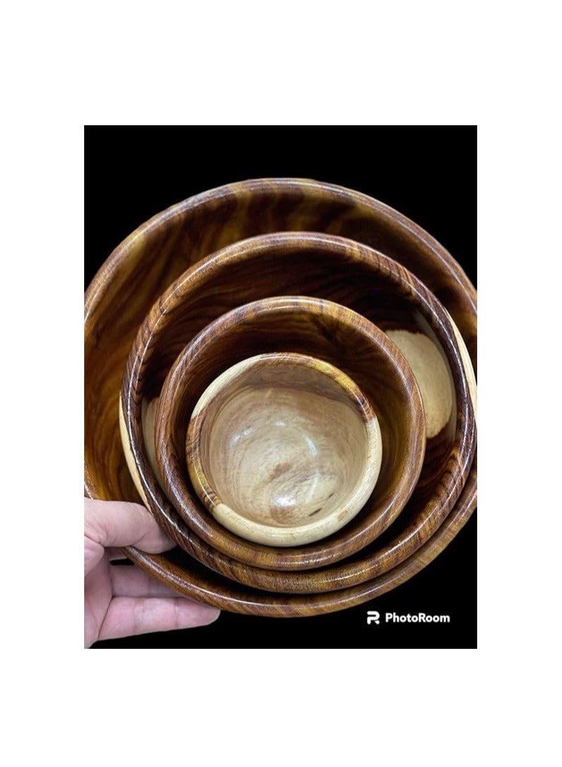 طقم اطباق 4 قطع خشب بومبيه - Image 2