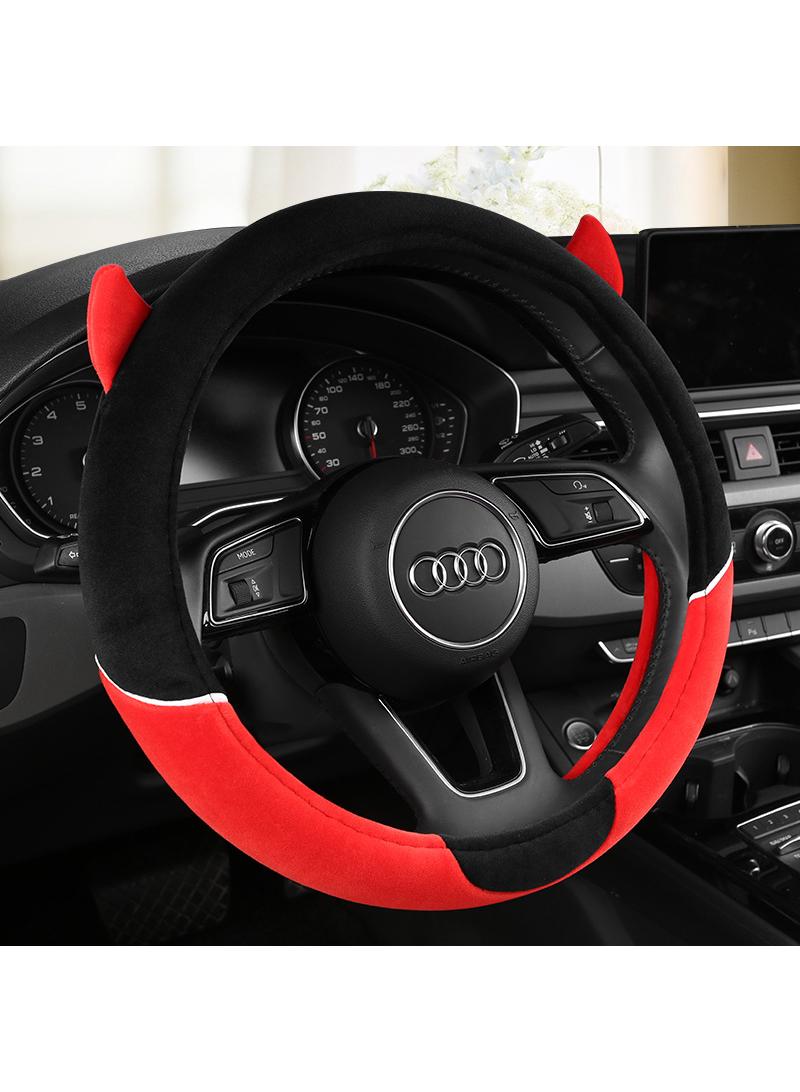 Generic Creative car steering wheel cover cartoon plush handle gloves 38cm 