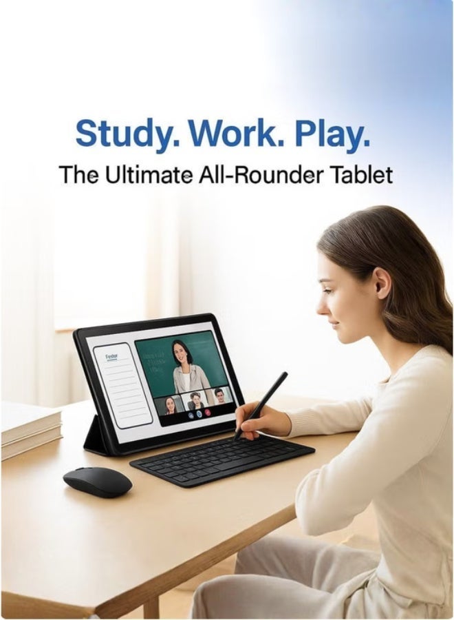 Oteeto Tab 14 Pro Stylus | Slim Design | 5G Tablet Dual SIM with Bluetooth Keyboard Case, Mouse & Stylus Pen – 12GB RAM 512GB Storage, 11.0" Large Display, 8000mAh Battery, Fast Charging, Tempered Glass, 13MP Rear + 8MP Front Camera, WiFi, High Performance Tablet – (Blue) - Image 4