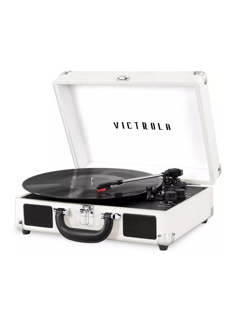 VICTROLA Victrola Journey Vintage Bluetooth Suitcase Vinyl Record Player Portable 3-Speed LP Turntable with Built-in Stereo Speakers Aux-In RCA Out Elegant Color  - Image 1