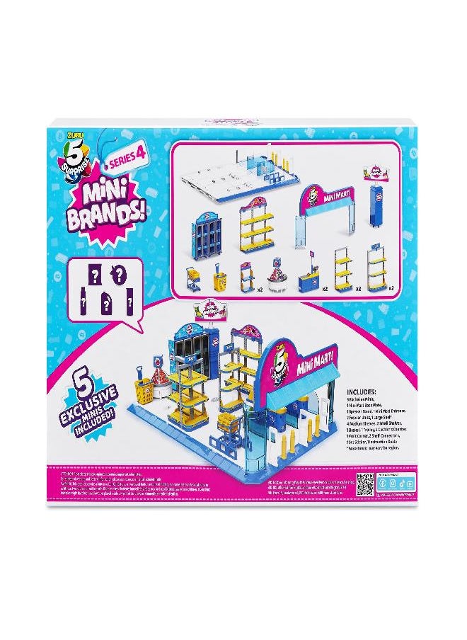 5 Surprise - 5 Surprise Mini Brands - Mini Mart Playset by ZURU (Series 4) Exclusive and Mystery Collectibles - Image 1