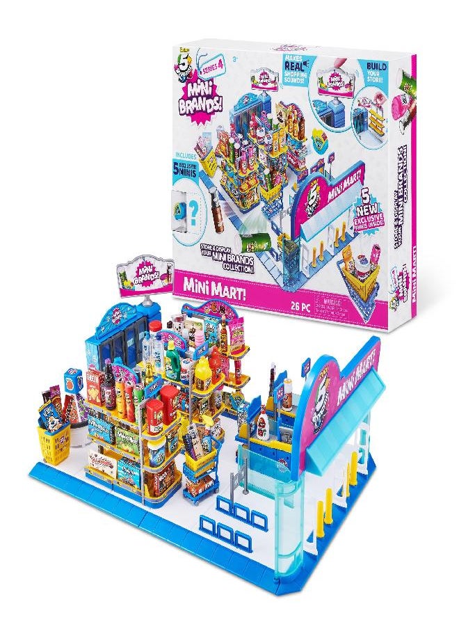 5 Surprise - 5 Surprise Mini Brands - Mini Mart Playset by ZURU (Series 4) Exclusive and Mystery Collectibles - Image 1