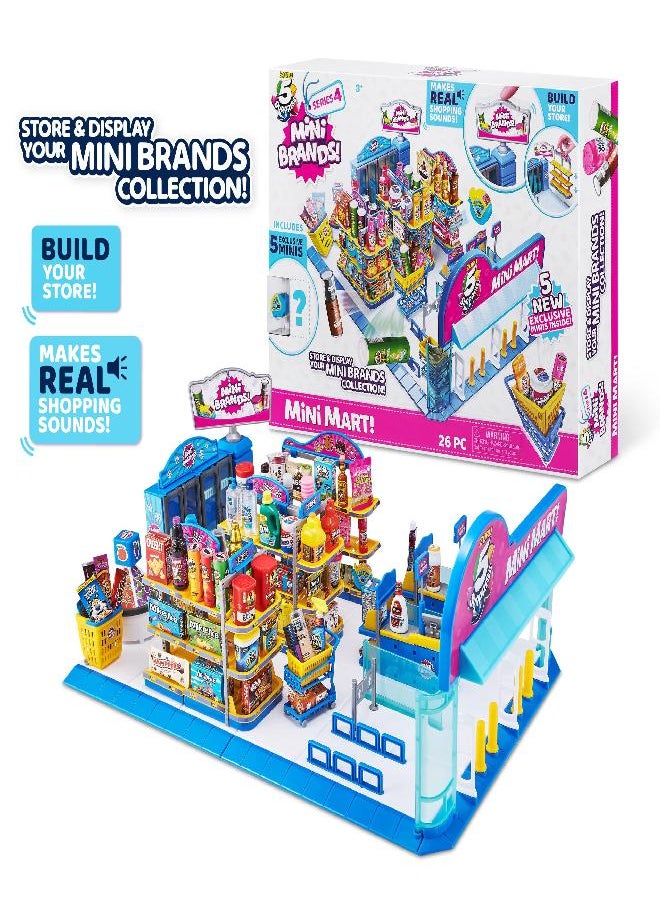 5 Surprise - 5 Surprise Mini Brands - Mini Mart Playset by ZURU (Series 4) Exclusive and Mystery Collectibles - Image 1