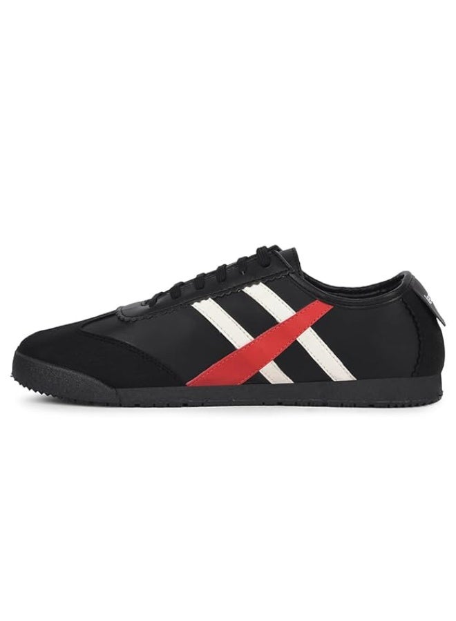 Liberty Leap7x DECIAN-3E Casual Lacing Sneakers for Men - Black | Suitable for Travel, College, Office | Comfortable Lace-Up Casual Shoes | Lightweight, Durable & Stylish Fashion Footwear for Gents - Image 3