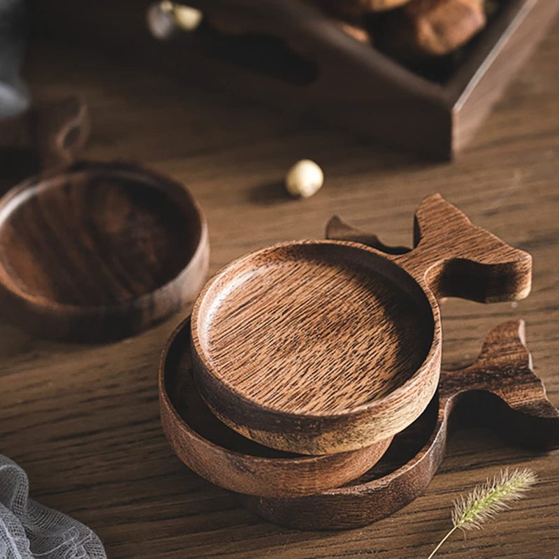 Wooden Fish Shaped Sauce Dish for Dipping Condiments Japanese Cuisine Home Dining - Image 4