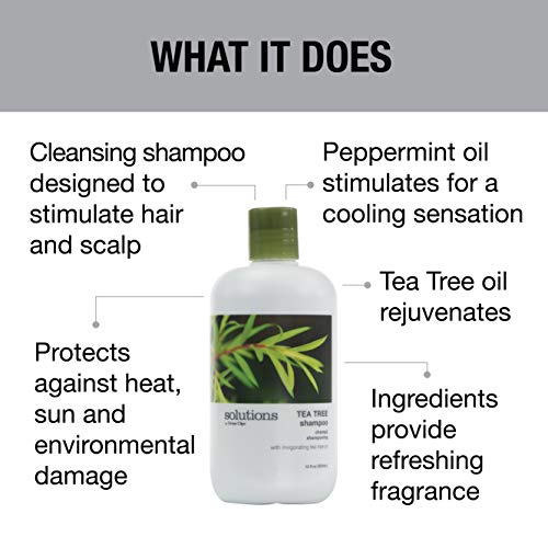 GREAT CLIPS Solutions Tea Tree Shampoo 12 fl oz | Natural Dry Scalp & Dandruff Treatment with Invigorating Essential Oils | Nourish and Stimulate Scalp | For All Hair Types - Image 3