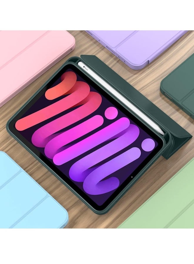 DUSALA New iPad Mini 7 Case 8.3 Inch 2024 A17 (7th Gen) with Pencil Holder - Trifold Stand Smart Cover with Soft TPU Back, Auto Wake/Sleep Function(Pine Green) - Image 3