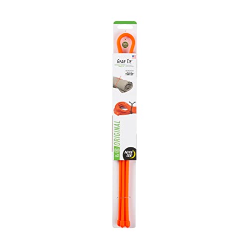 Nite Ize Inc GT32312R3 Nite Ize Original Gear Reusable Rubber 32 Inch 2Pack Bright Orange Made in the USA Twist Tie 322 Pack - Image 1
