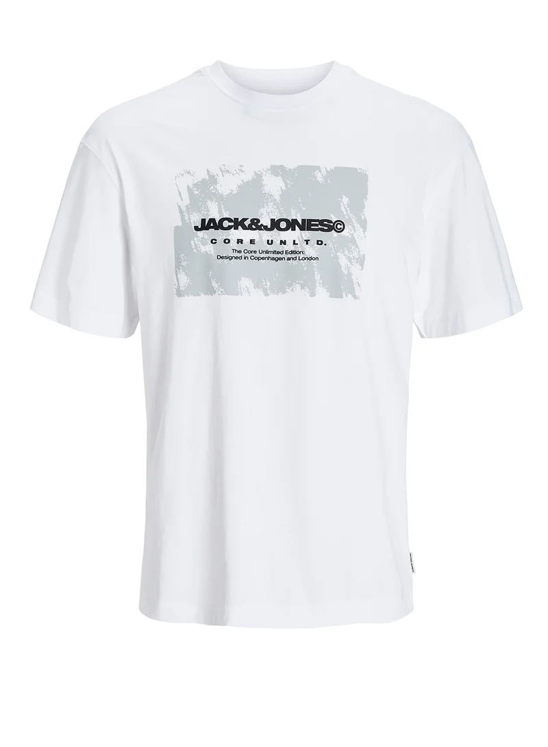 جاك وجونز جونيور Kids Logo Print Crew Neck T-Shirt