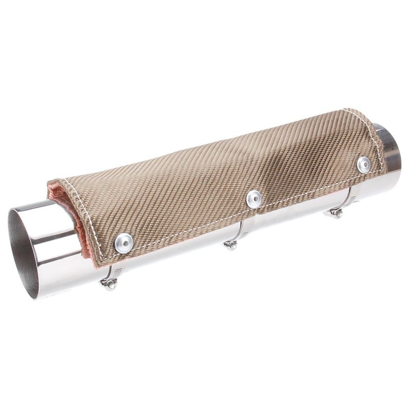 Design Engineering Titanium Pipe Shield 6 x 1 Exhaust Heat Shield  HighTemperature Resistant Exhaust Wrap Protection for Pipes and Tubes Lightweight and Durable Heat Shielding
