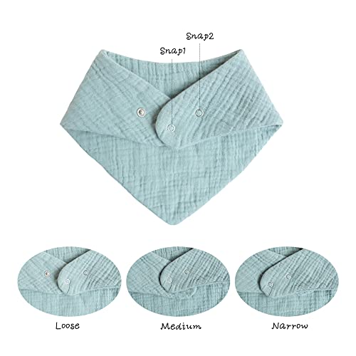 Konssy Muslin Baby Bibs 10 Pack Baby Bandana Drool Bibs 100% Cotton for Unisex Boys and Girls, Soft Absorbent Set for Teething and Drooling - Image 3