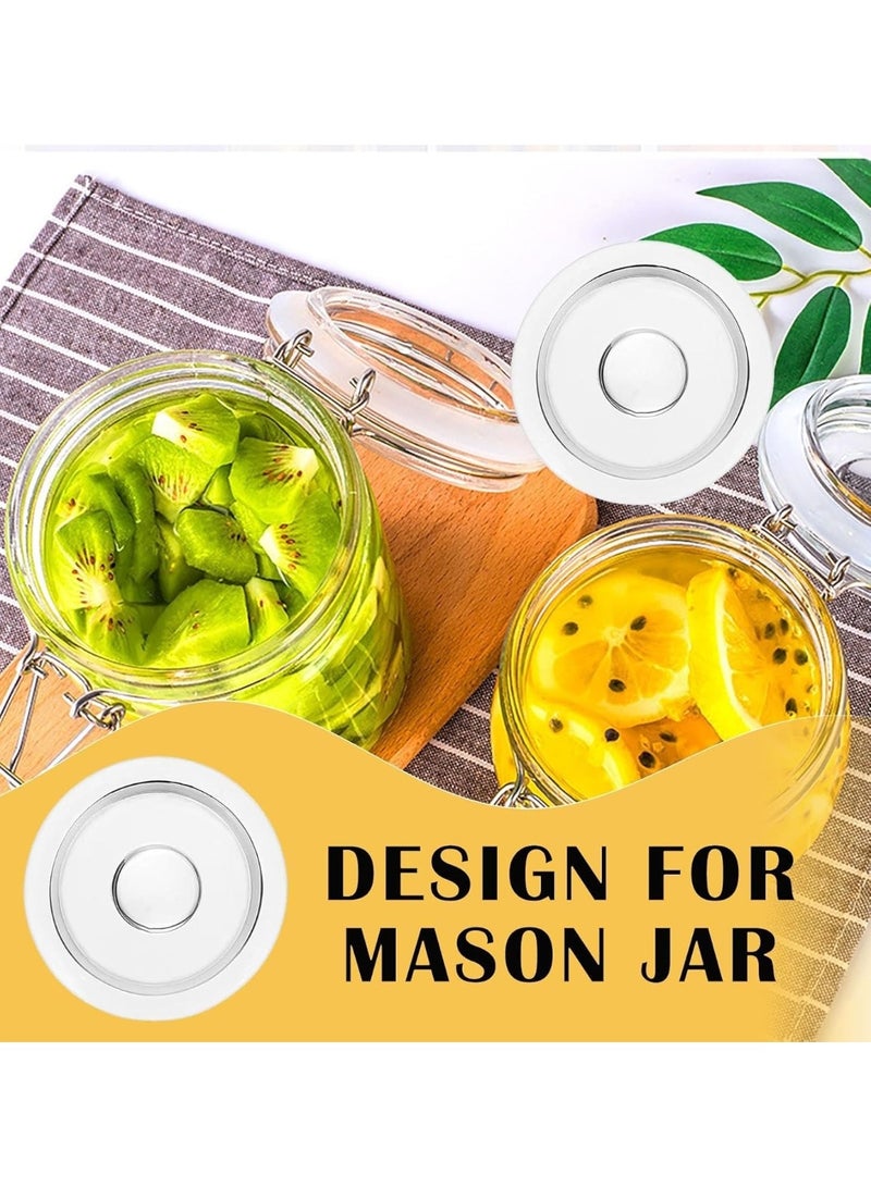 Relex 8 Pack Glass Fermentation Weight, Easy Grip Fermenting Weights Canning Weights and Pickling Glass Weight for Wide Mouth Mason, Clear - Image 5