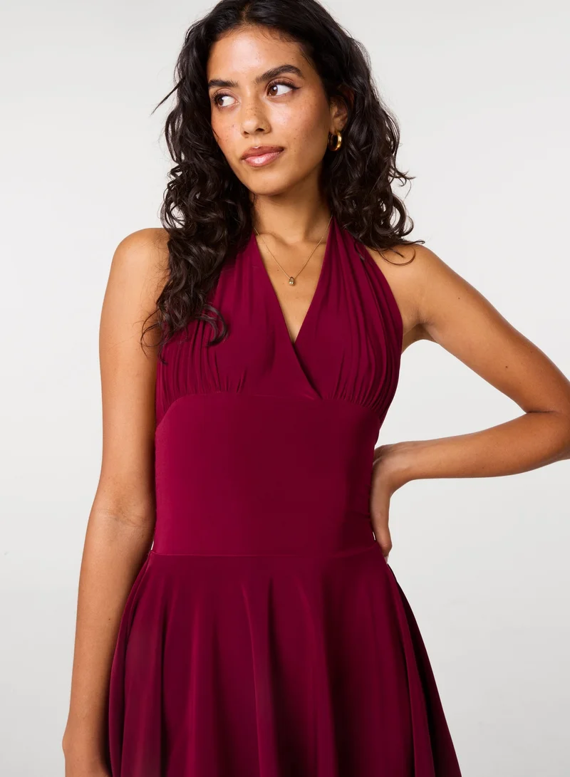 Pink Vanilla Slinky Halter Neck Dress