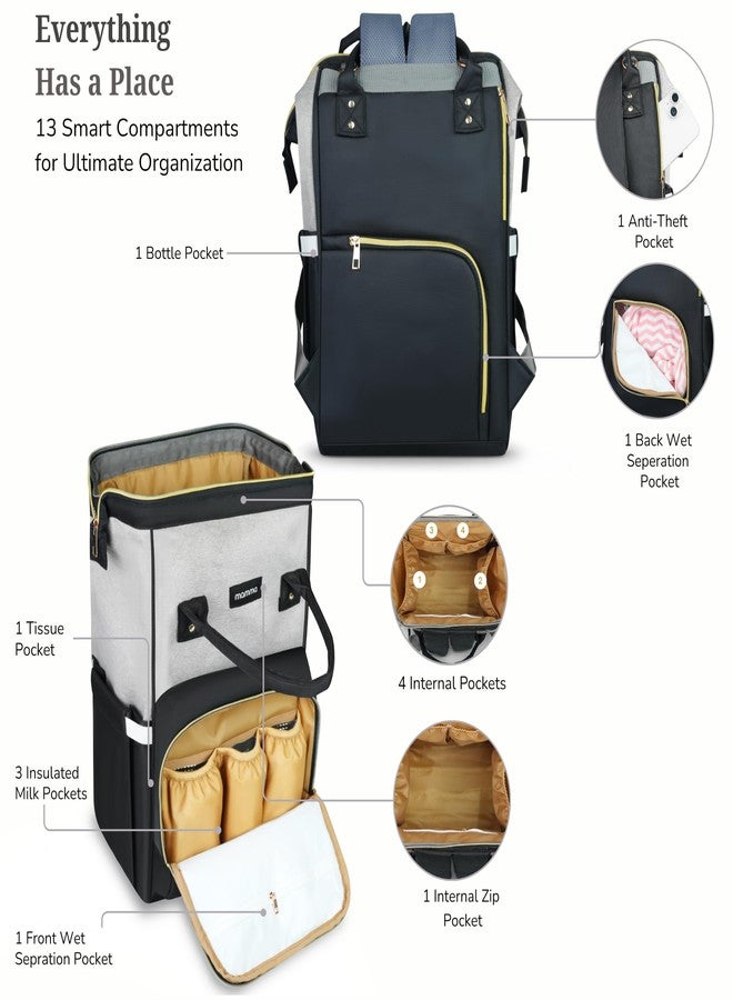 MAMMA Diaper Bag for Mothers for Travel | Baby Bag for Mother Travel, Diaper Bags for Mom and Hospital Bag for Delivery Women Includes Small Diaper Handbag for Day Outings with 9 Month Warranty - Image 4