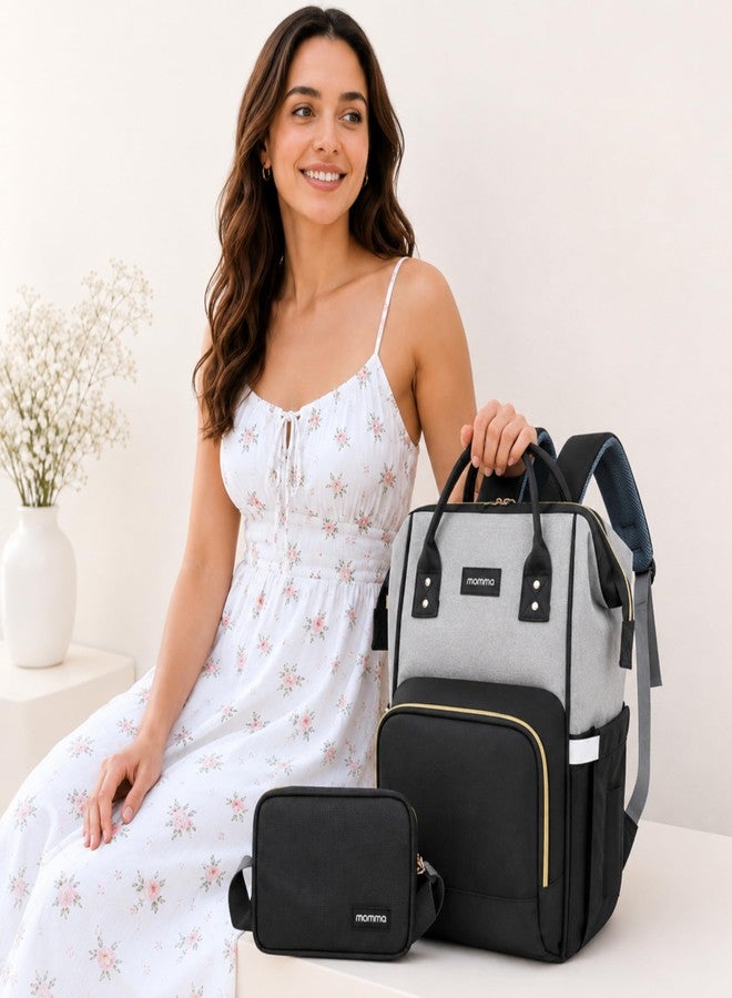 MAMMA Diaper Bag for Mothers for Travel | Baby Bag for Mother Travel, Diaper Bags for Mom and Hospital Bag for Delivery Women Includes Small Diaper Handbag for Day Outings with 9 Month Warranty - Image 1