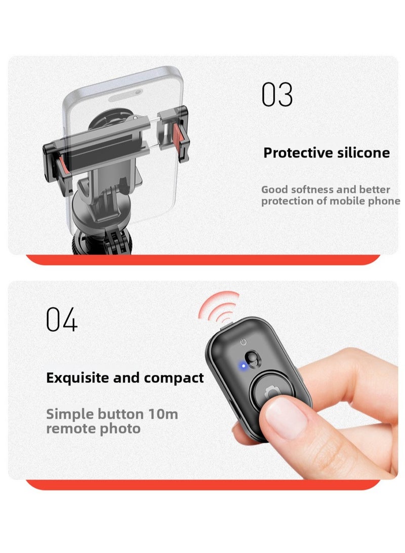 Bluetooth selfie stick with tripod stand, multi-functional portable mobile phone tripod for live streaming and photography, extendable up to 180cm, compatible with smartphones and cameras. Made of stainless steel metal rod for stability and durability. This stand is suitable for travel and video recording, compatible with various devices including iPhones, Android phones, and digital cameras.