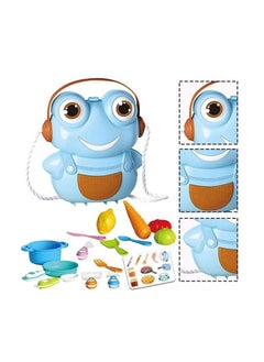 Swift Kitchen Playing Box, Toy Pots and Pans for Kids with Frog Storage Box | Kids Kitchen Playset with Pretend Play Kitchen Toy with Cut Play Food and Vegetables  - Image 4